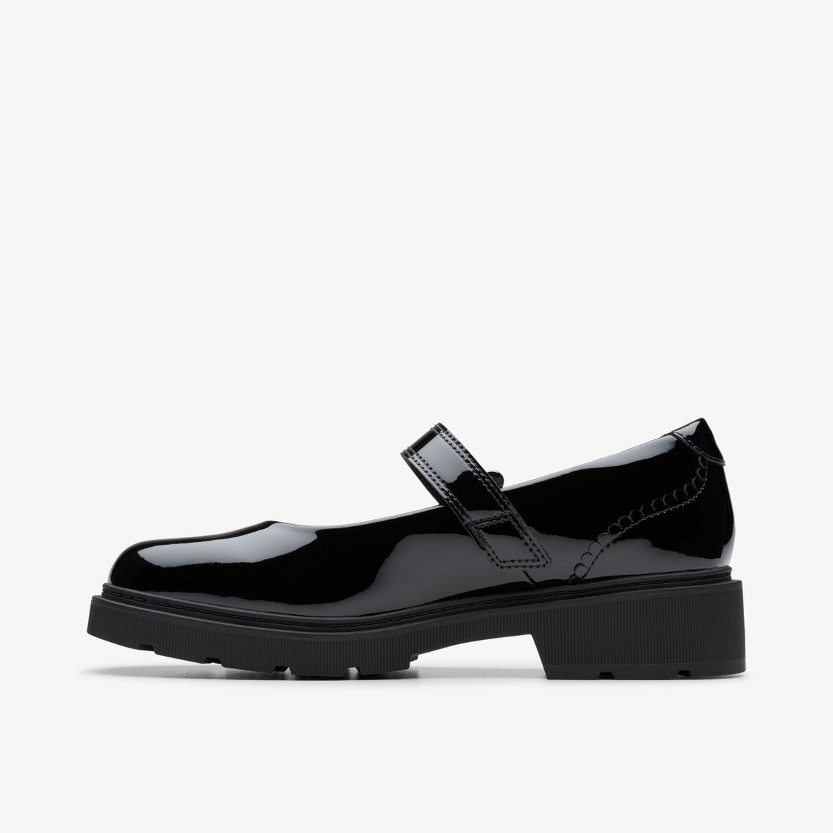 Clarks New / Eris Jane Youth Black Patent