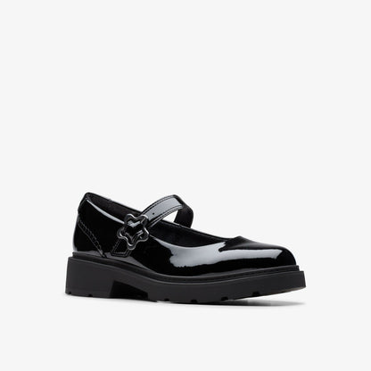 Clarks New / Eris Jane Youth Black Patent
