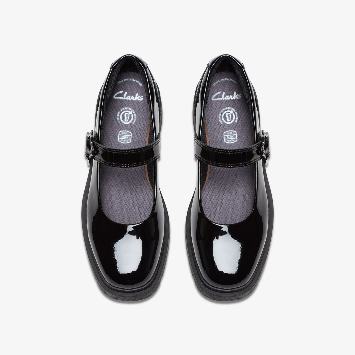 Clarks New / Eris Jane Youth Black Patent