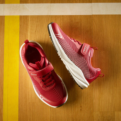 Clarks Hot Sale / Deyes Dash Kid Red Synthetic