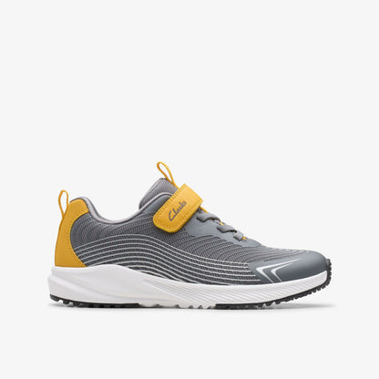 Clarks Deals / Deyes Dash Kid Grey Synthetic