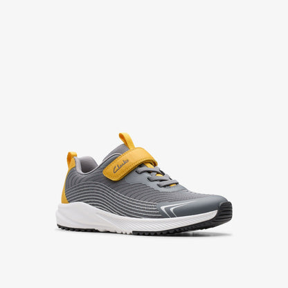Clarks Deals / Deyes Dash Kid Grey Synthetic
