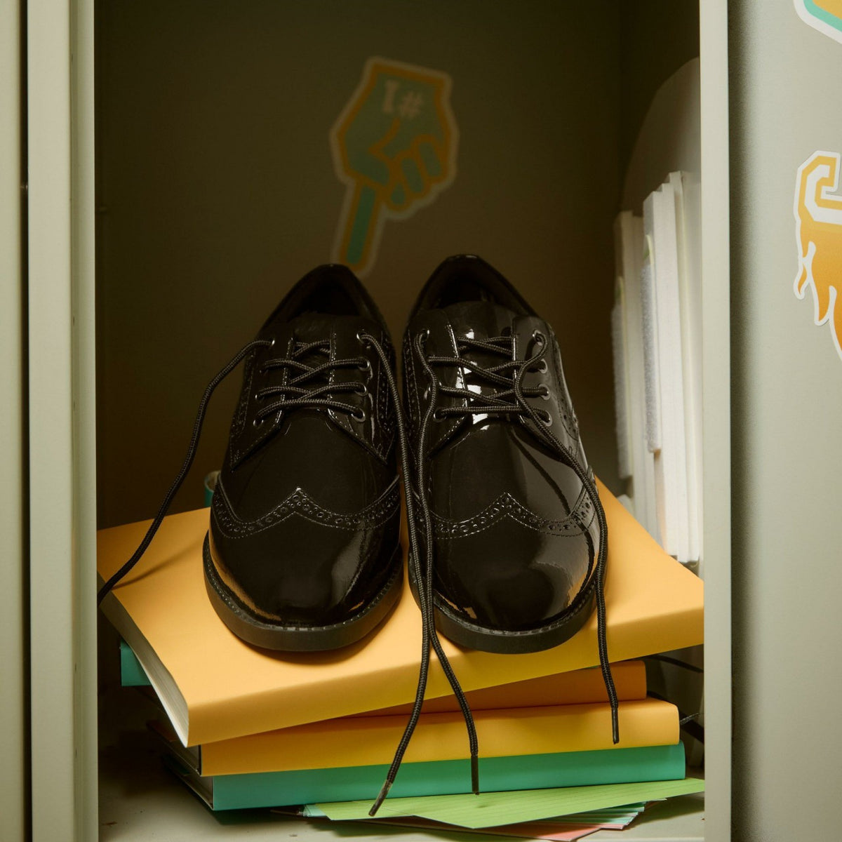 Clarks Premium / Tapa Pure Youth Black Patent