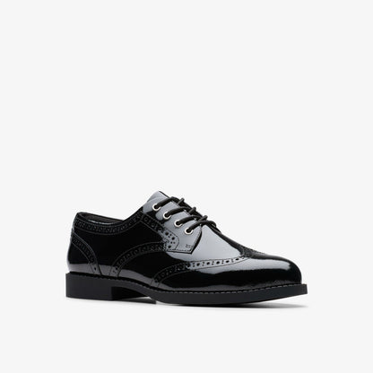 Clarks Premium / Tapa Pure Youth Black Patent