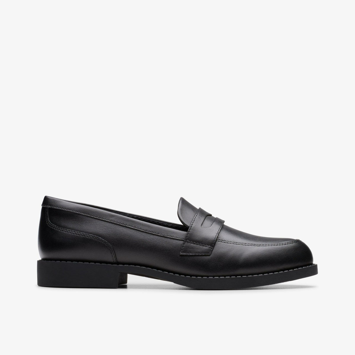 Clarks Top Pick / Tapa Edge Youth Black Leather