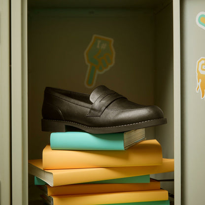 Clarks Top Pick / Tapa Edge Youth Black Leather