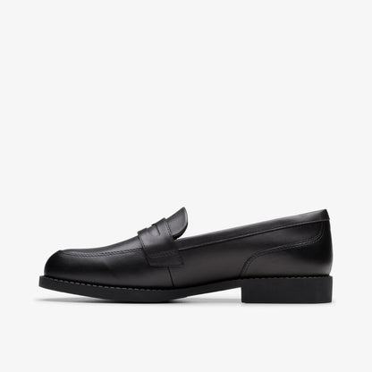 Clarks Top Pick / Tapa Edge Youth Black Leather