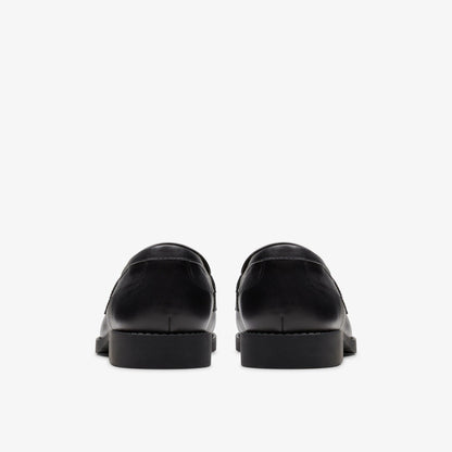 Clarks Top Pick / Tapa Edge Youth Black Leather