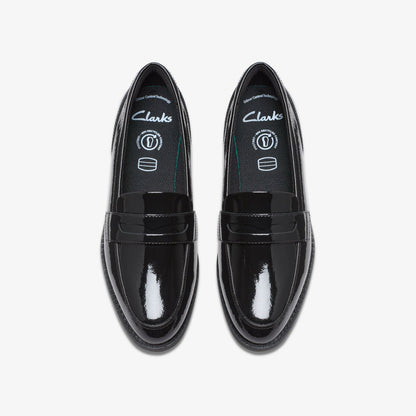 Clarks Recommended / Tapa Edge Youth Black Patent