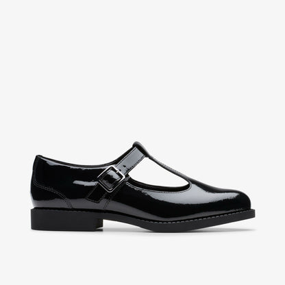 Clarks Featured / Tapa Hope Youth Black Patent