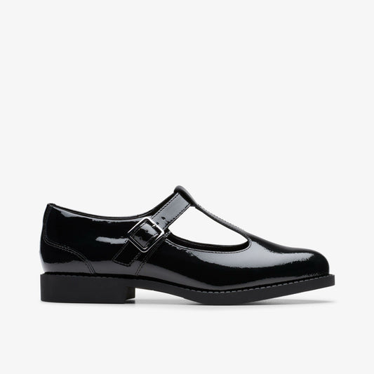 Clarks Featured / Tapa Hope Youth Black Patent