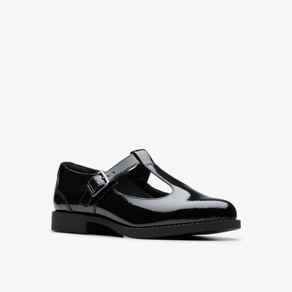 Clarks Featured / Tapa Hope Youth Black Patent