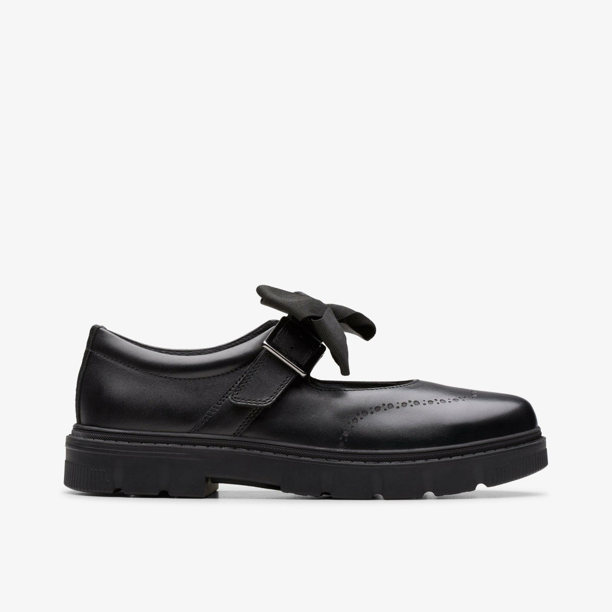 Clarks Premium / Lorcam Jane Youth Black Leather