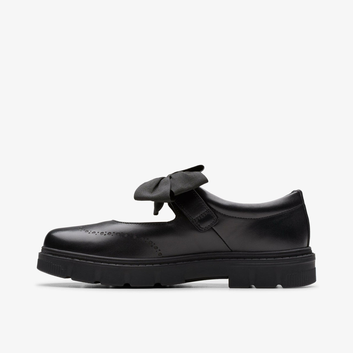 Clarks Premium / Lorcam Jane Youth Black Leather