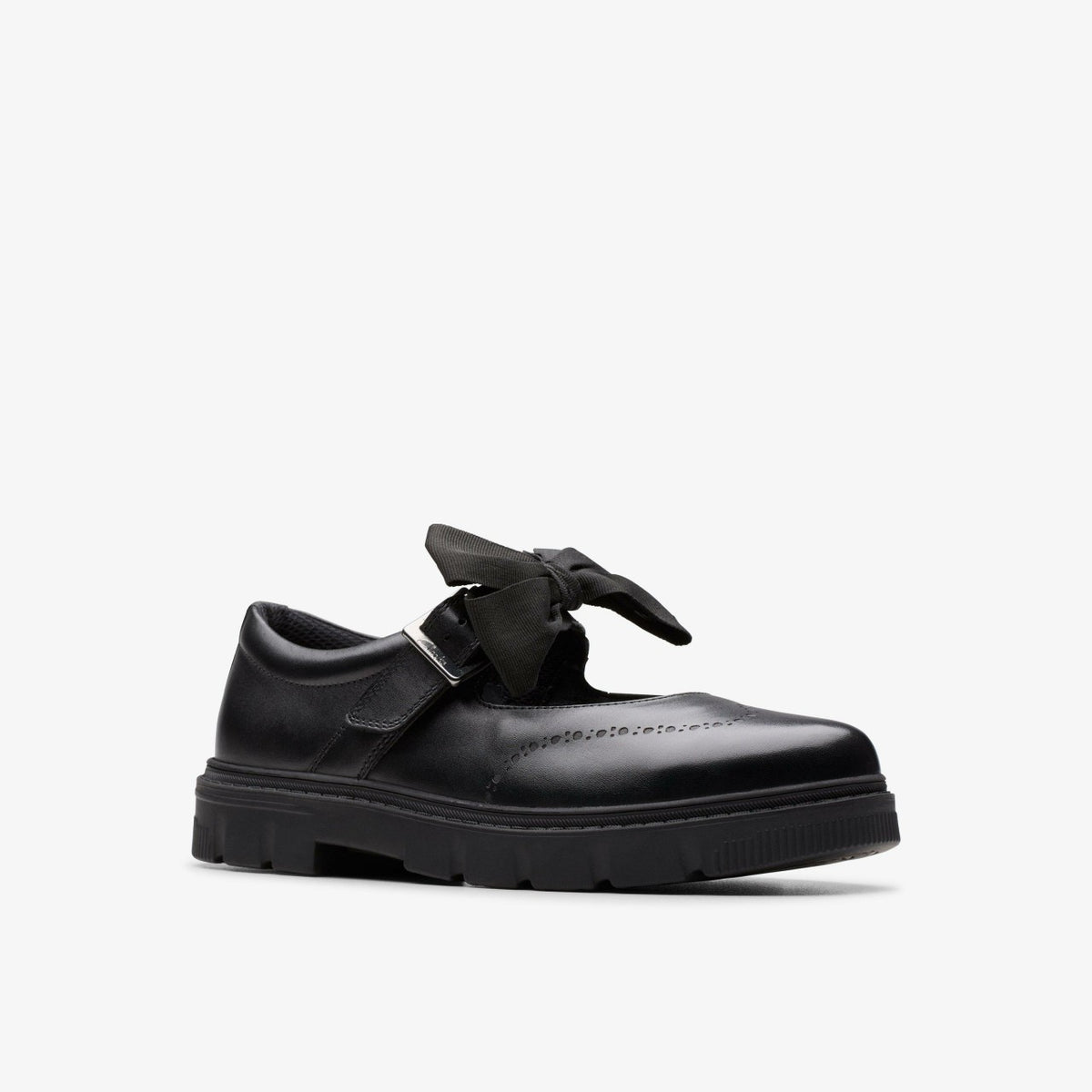 Clarks Premium / Lorcam Jane Youth Black Leather