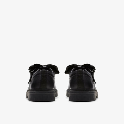 Clarks Premium / Lorcam Jane Youth Black Leather