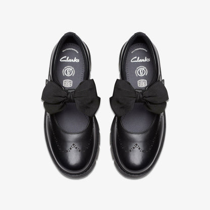 Clarks Premium / Lorcam Jane Youth Black Leather
