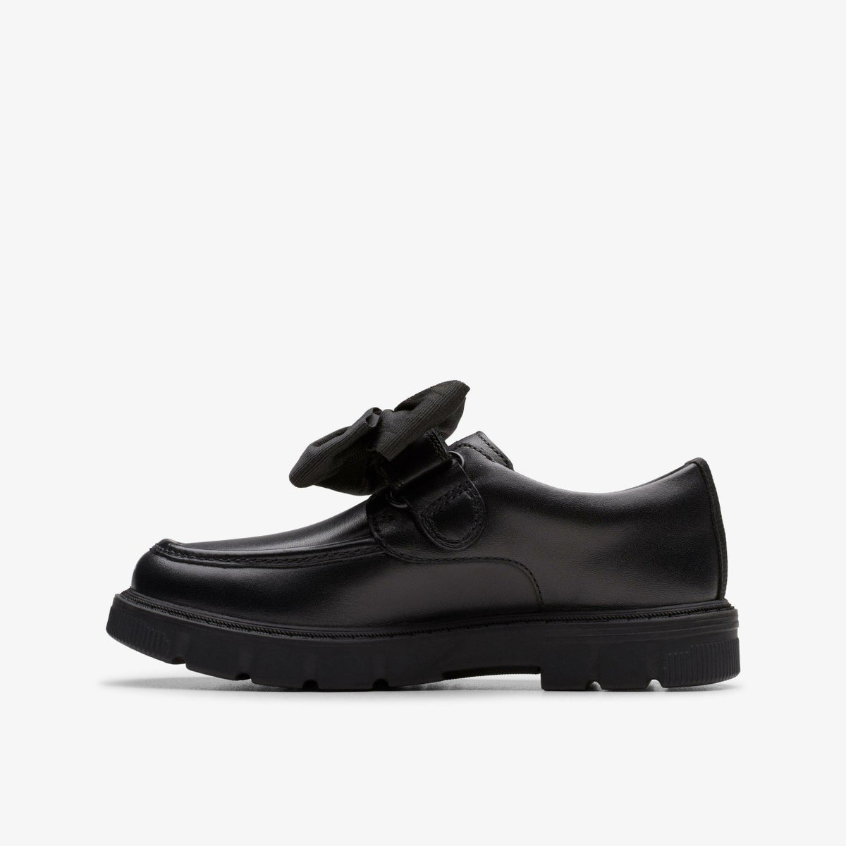 Clarks Popular / Lorcam Bow Kid Black Leather