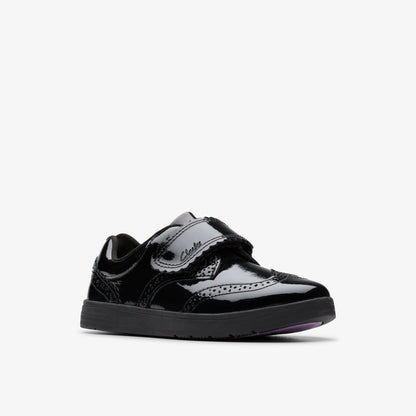 Clarks Quality / Disco Skip Kid Black Patent