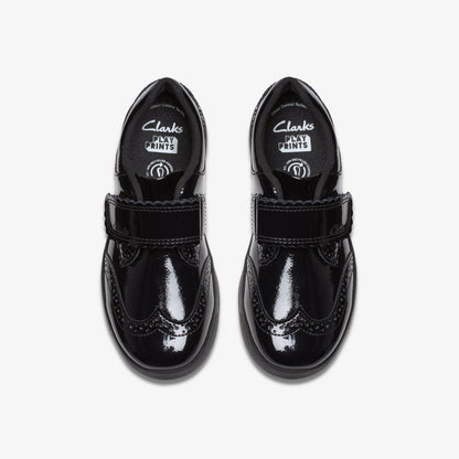Clarks Quality / Disco Skip Kid Black Patent