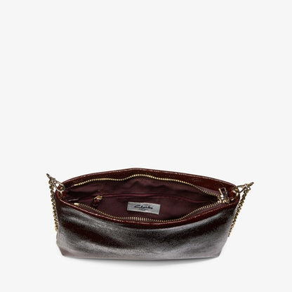 Clarks Trusted / Dress Pouch Burgundy Patent