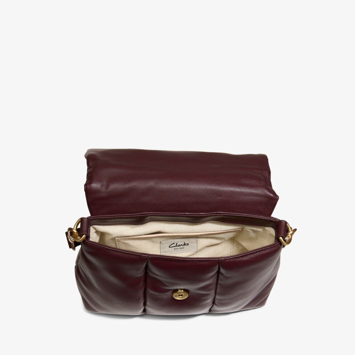 Clarks Special Offer / Puffy Crossbody Burgundy Leather