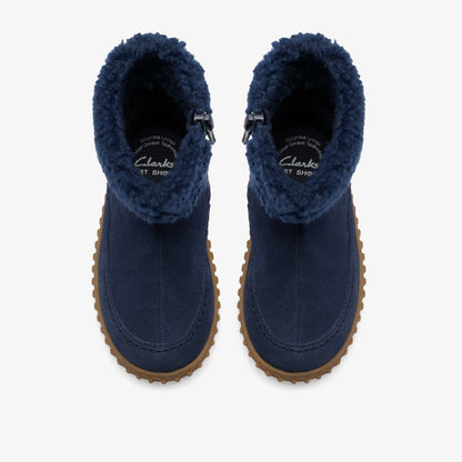 Clarks Best Seller / Cove Snug Toddler Navy Suede
