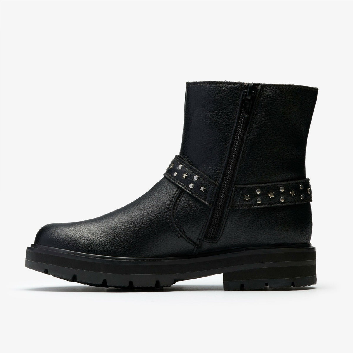 Clarks Hot Sale / Prague Shine Kid Black Leather