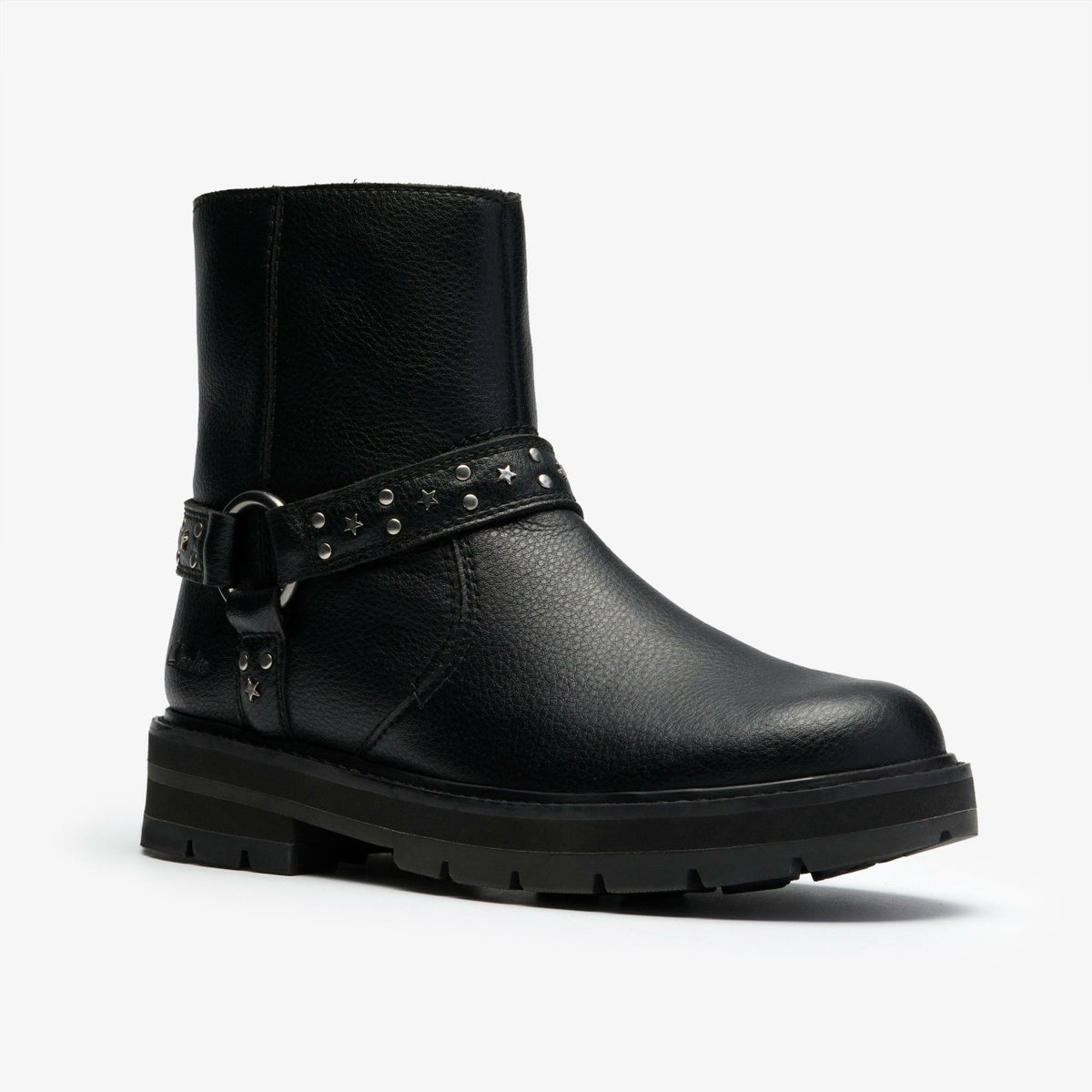 Clarks Hot Sale / Prague Shine Kid Black Leather