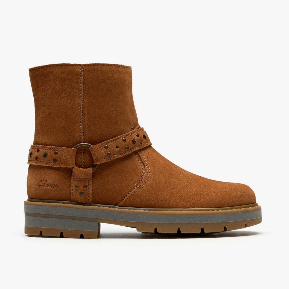 Clarks Deals / Prague Shine Kid Tan Suede
