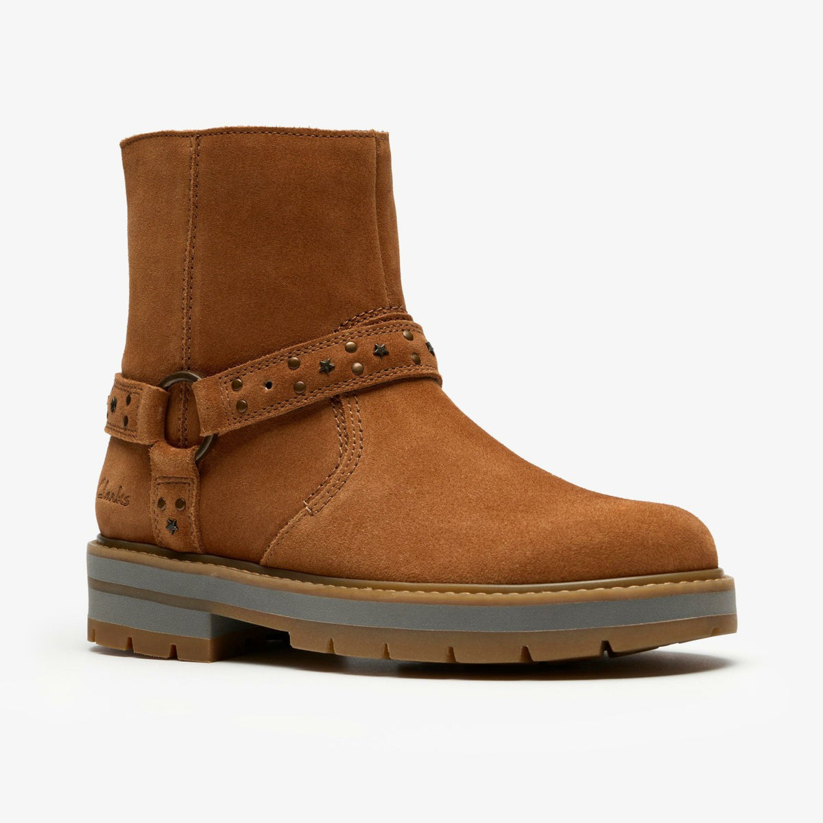 Clarks Deals / Prague Shine Kid Tan Suede