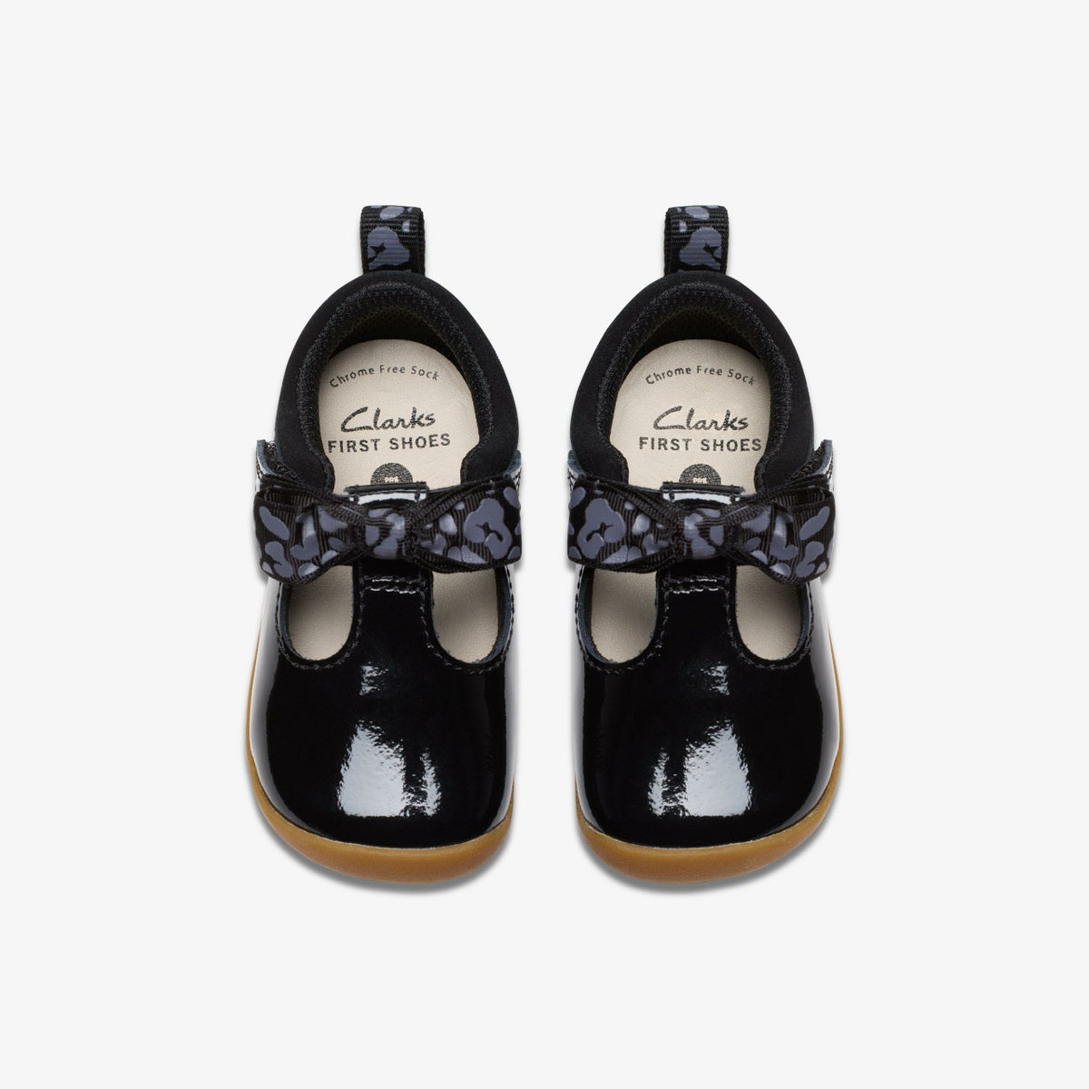 Clarks Classic / Roamer Trim Toddler Black Patent