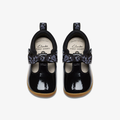 Clarks Classic / Roamer Trim Toddler Black Patent
