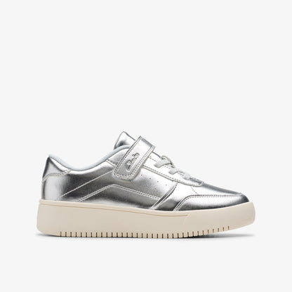 Clarks Sale / Barley Step Kid Silver Metallic