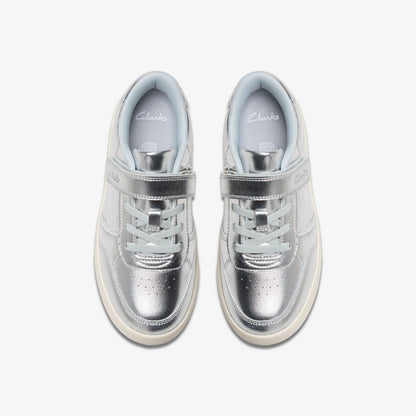 Clarks Sale / Barley Step Kid Silver Metallic
