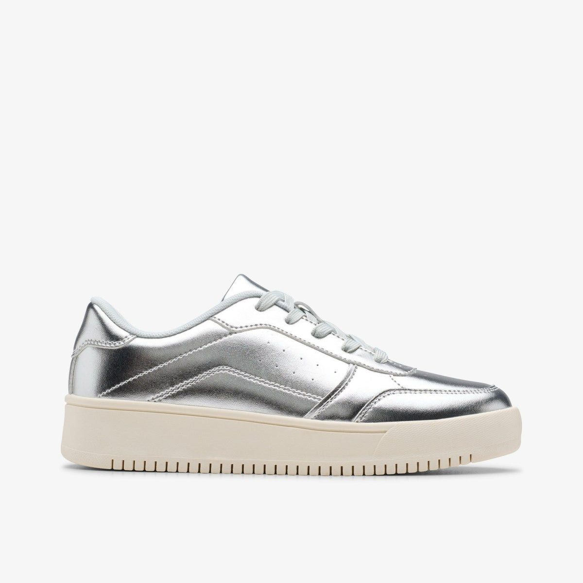 Clarks New / Barley Step Youth Silver Metallic