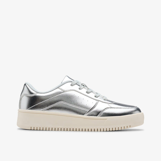 Clarks New / Barley Step Youth Silver Metallic