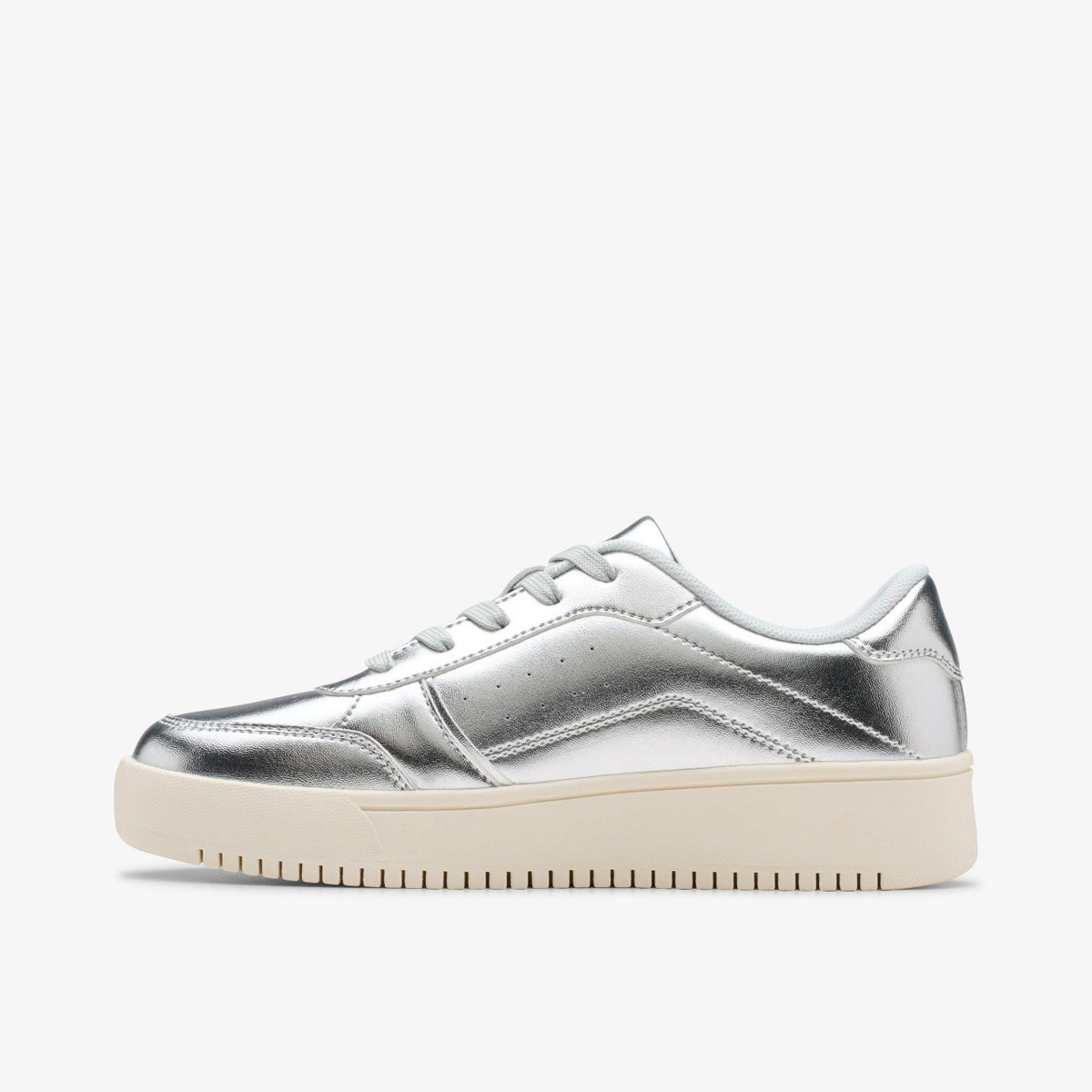 Clarks New / Barley Step Youth Silver Metallic