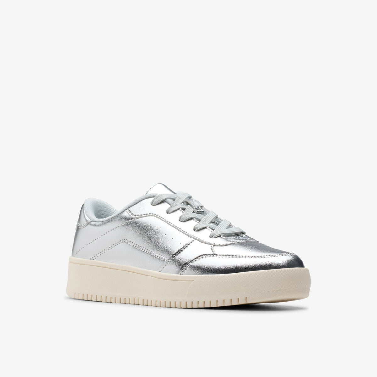 Clarks New / Barley Step Youth Silver Metallic