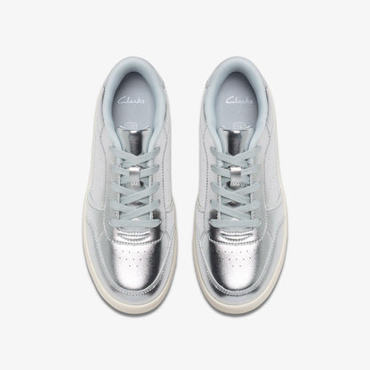 Clarks New / Barley Step Youth Silver Metallic