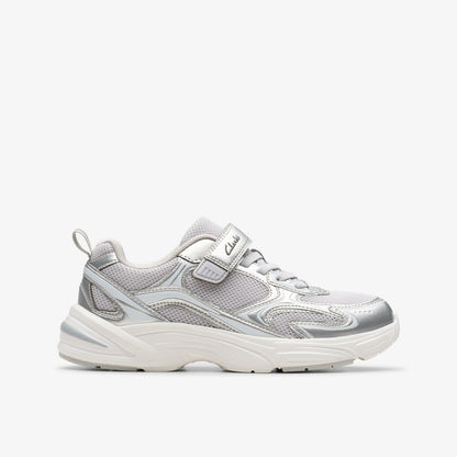 Clarks Recommended / Crafton Move Kid Silver Metallic