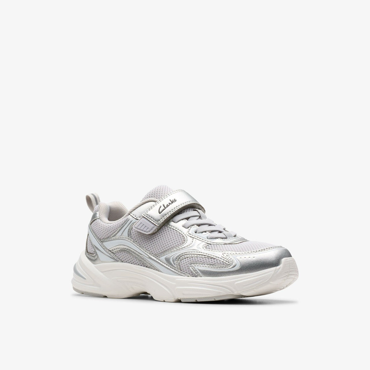Clarks Recommended / Crafton Move Kid Silver Metallic