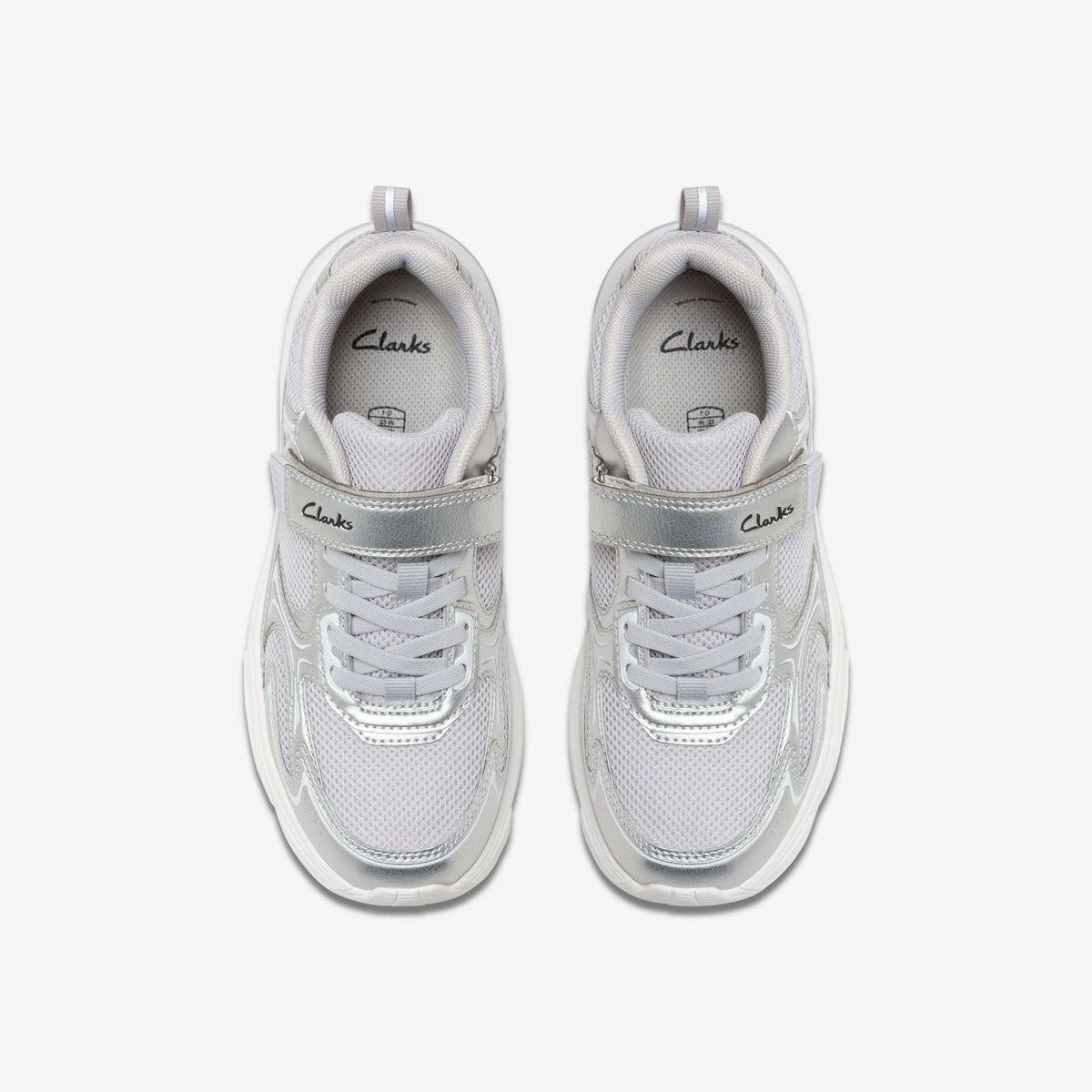 Clarks Recommended / Crafton Move Kid Silver Metallic