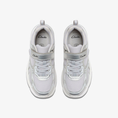 Clarks Recommended / Crafton Move Kid Silver Metallic