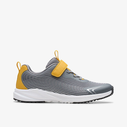 Clarks New / Deyes Dash Youth Grey Synthetic