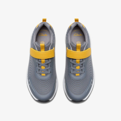 Clarks New / Deyes Dash Youth Grey Synthetic