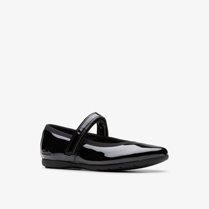 Clarks Sale / Dance Wish Kid Black Patent