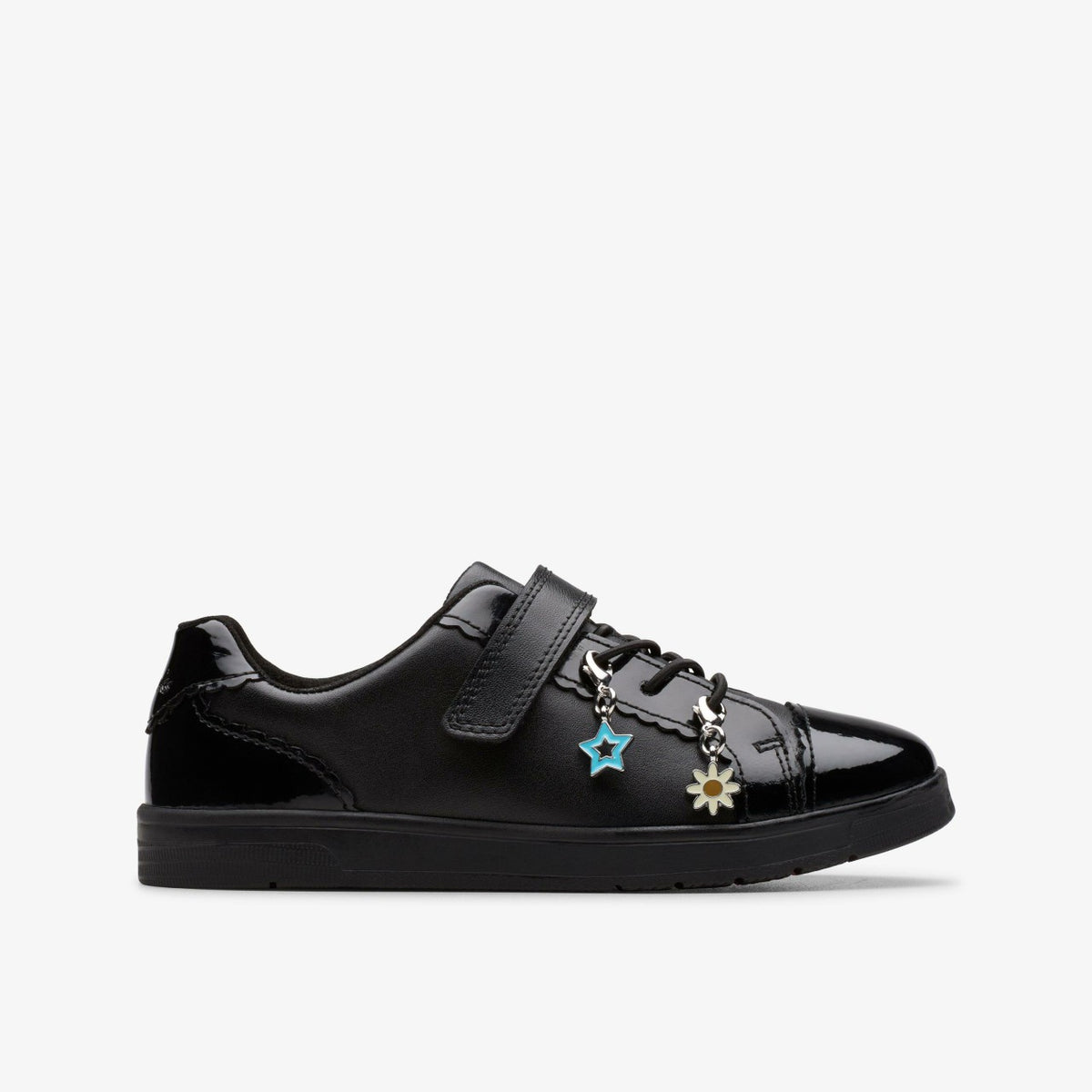 Clarks Great Value / Disco Charm Kid Black Leather