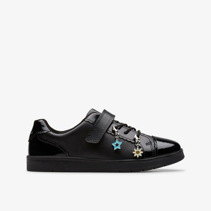 Clarks Great Value / Disco Charm Kid Black Leather