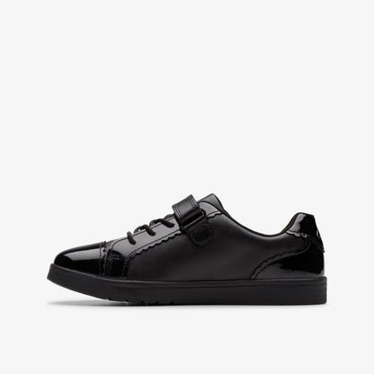 Clarks Great Value / Disco Charm Kid Black Leather